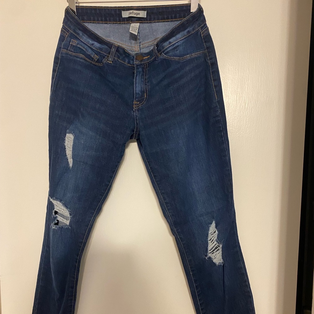 Refuge Skinny Distressed Jeans - Size 6